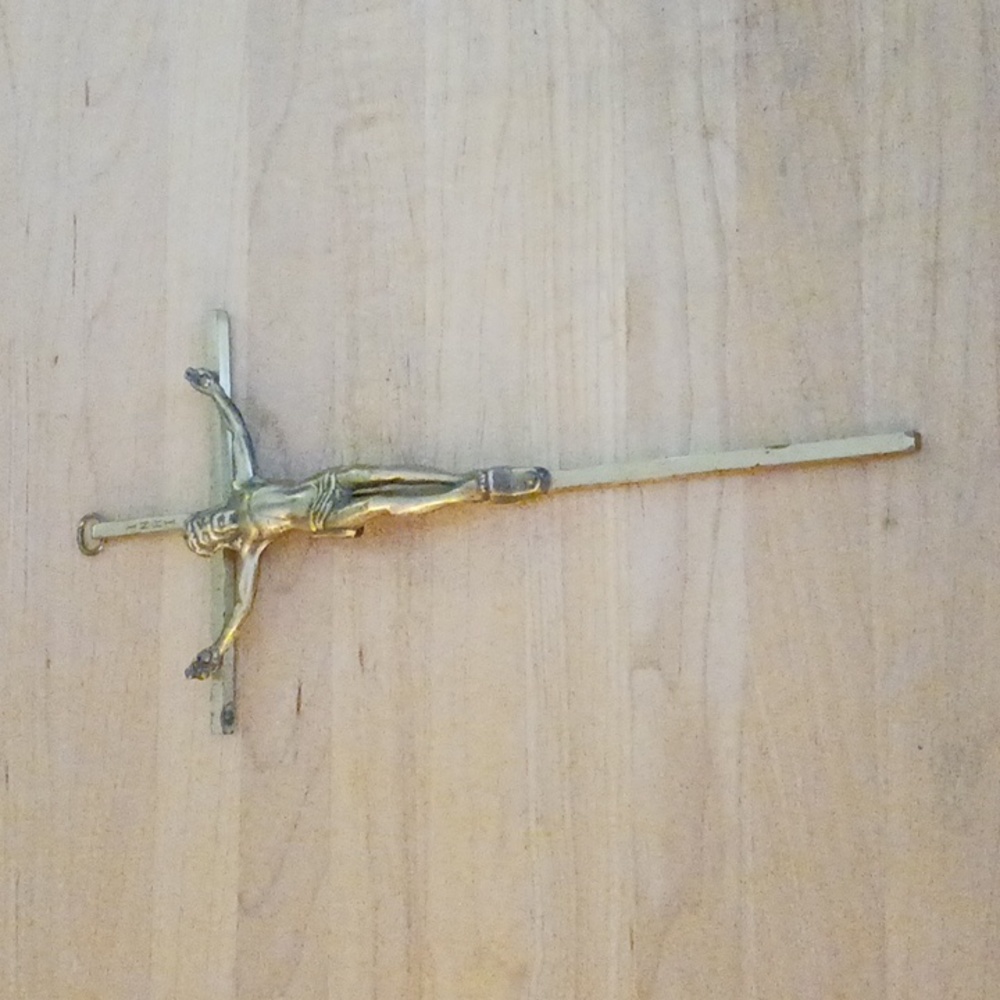 Vintage brass crucifix